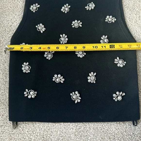 New Alice and Olivia Amity embellished cropped tank - Picture 9 of 12